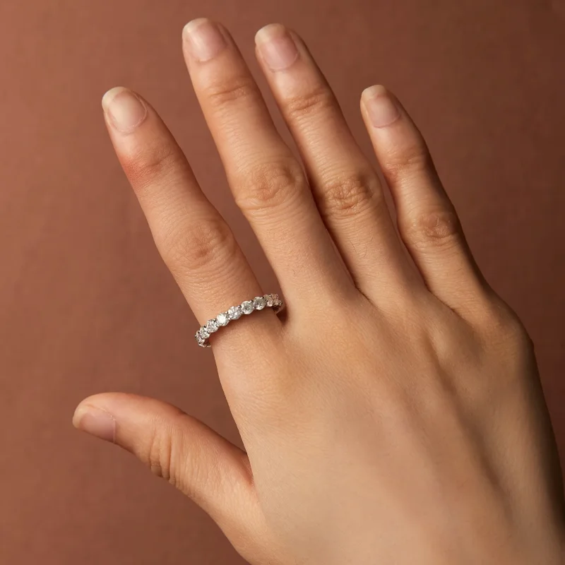 (slika za) Fini prstan iz moissanita v stilu Pandora - MSR029 - Ogled 6