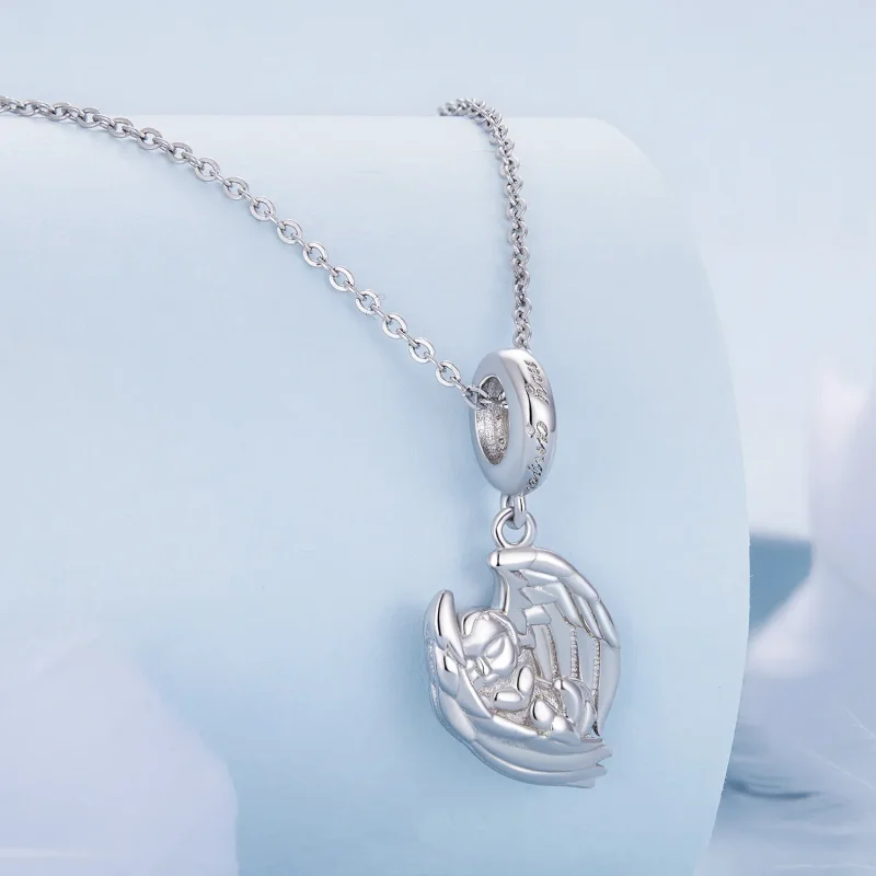 (slika za) Obesek z obeskom z angelčkom v stilu Pandora - BSC851 - Ogled 2