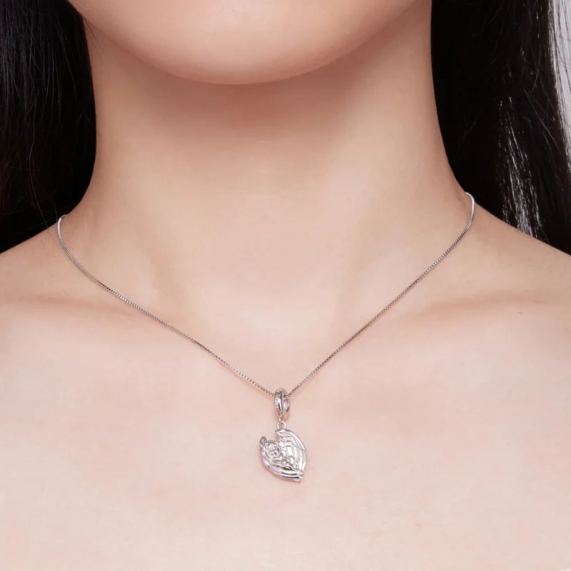 (slika za) Obesek z obeskom z angelčkom v stilu Pandora - BSC851 - Ogled 6