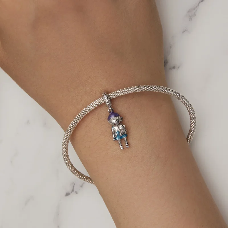 (slika za) Obesek z obeskom za malega dečka v stilu Pandora - BSC877 - Ogled 6