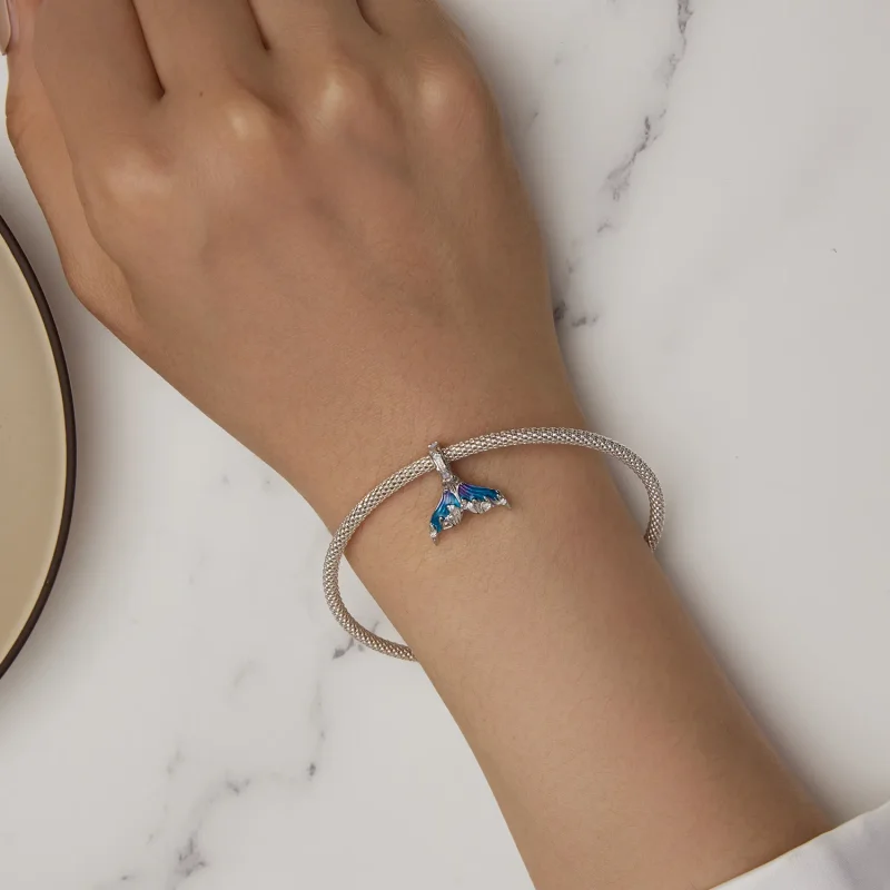 (slika za) Obesek z repom sirene v stilu Pandora - BSC876 - Ogled 5