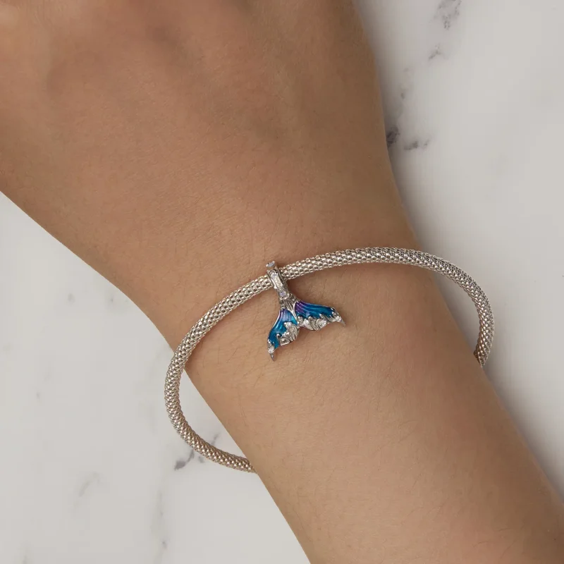 (slika za) Obesek z repom sirene v stilu Pandora - BSC876 - Ogled 6