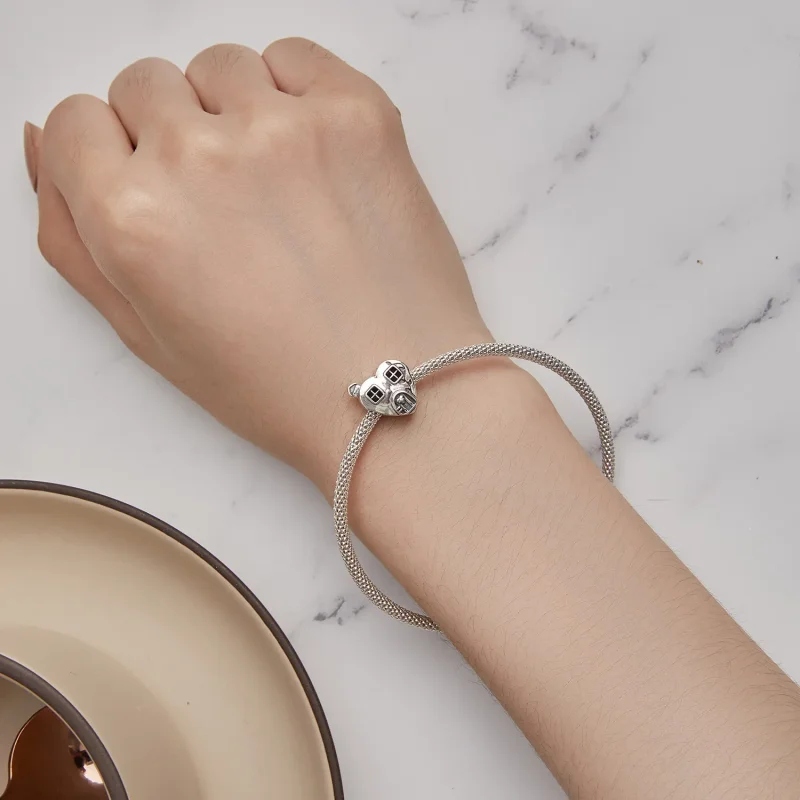 (slika za) Obesek za hišo v slogu Pandora v obliki srca - BSC871 - Ogled 6