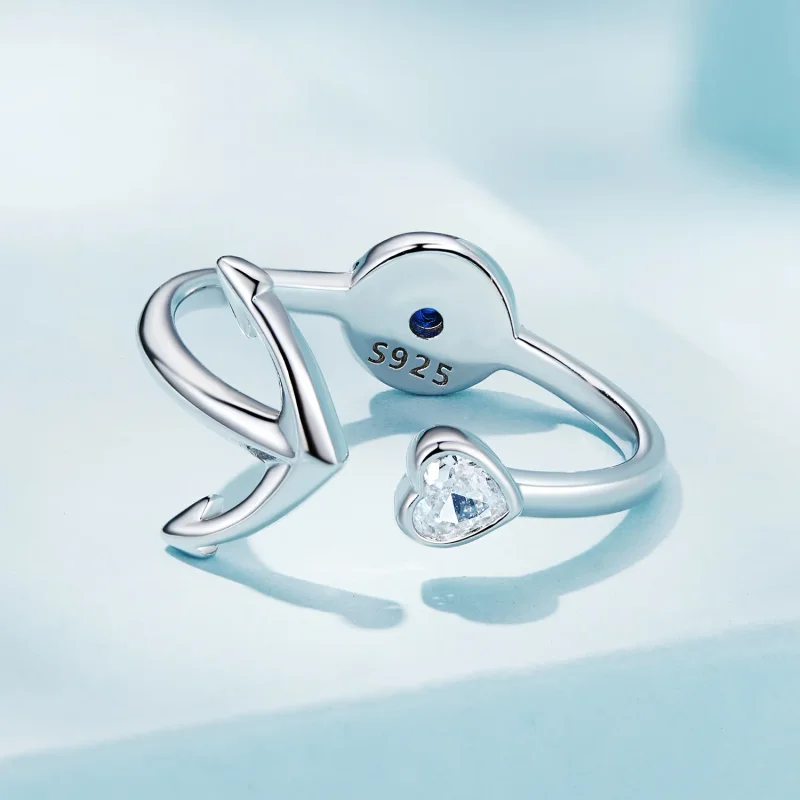 (slika za) Odprt prstan s sidrnim kompasom v slogu Pandora - SCR935 - Ogled 5