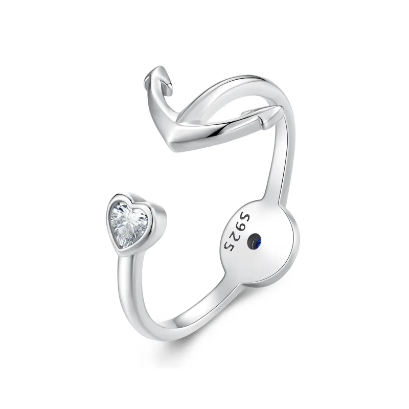 (slika za) Odprt prstan s sidrnim kompasom v slogu Pandora - SCR935 - Slika izdelka