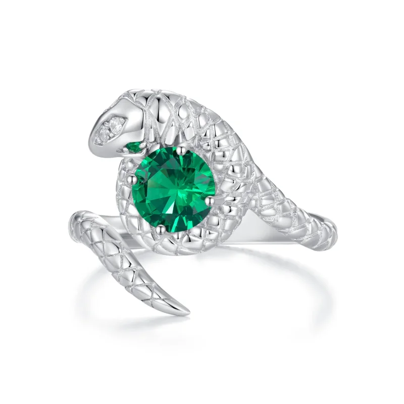 (slika za) Odprt prstan s kačo v stilu Pandora - BSR441 - Slika izdelka