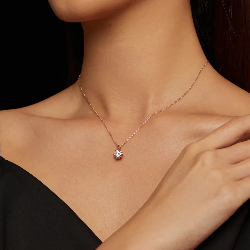 (slika za) Ogrlica v slogu Pandora z luksuznim moissanitom - MSN006-C - Ogled 6