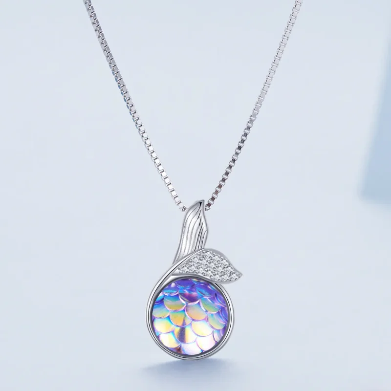 (slika za) Ogrlica v slogu Pandora z ribjim repom - BSN326 - Ogled 3