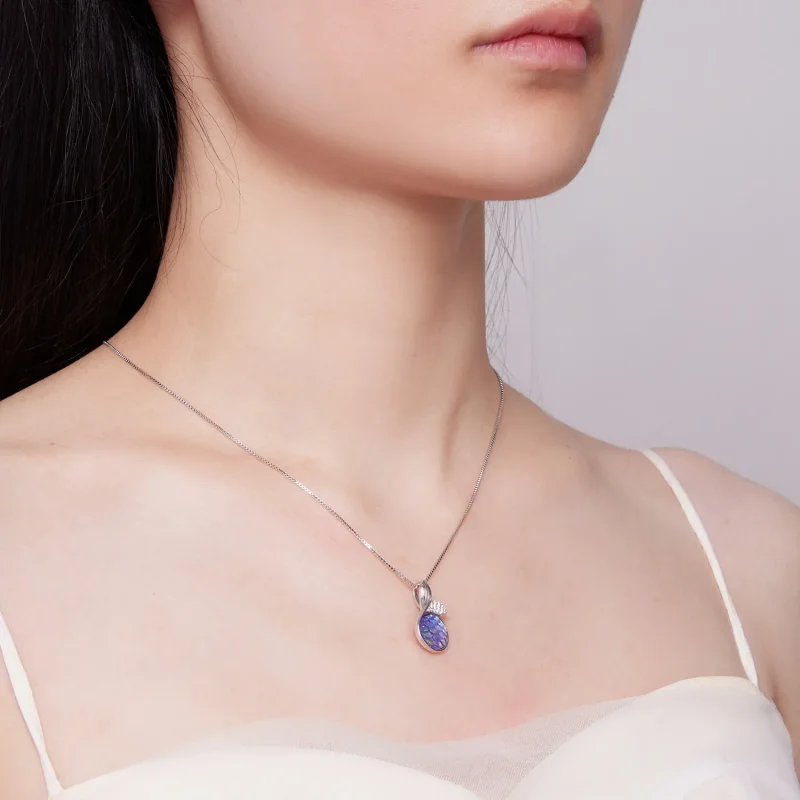 (slika za) Ogrlica v slogu Pandora z ribjim repom - BSN326 - Ogled 6