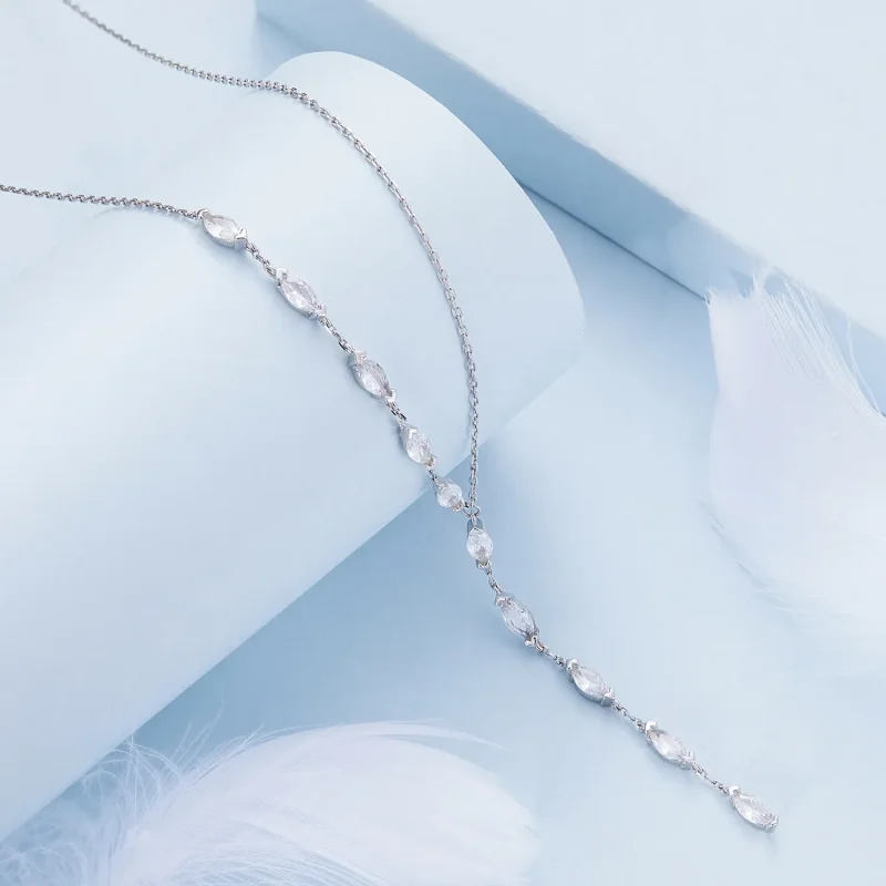 (slika za) Ogrlica z verižico v obliki Y v slogu Pandora - BSN330 - Ogled 2