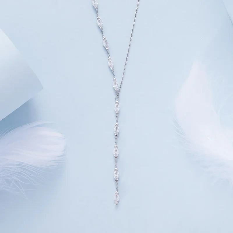 (slika za) Ogrlica z verižico v obliki Y v slogu Pandora - BSN330 - Ogled 3