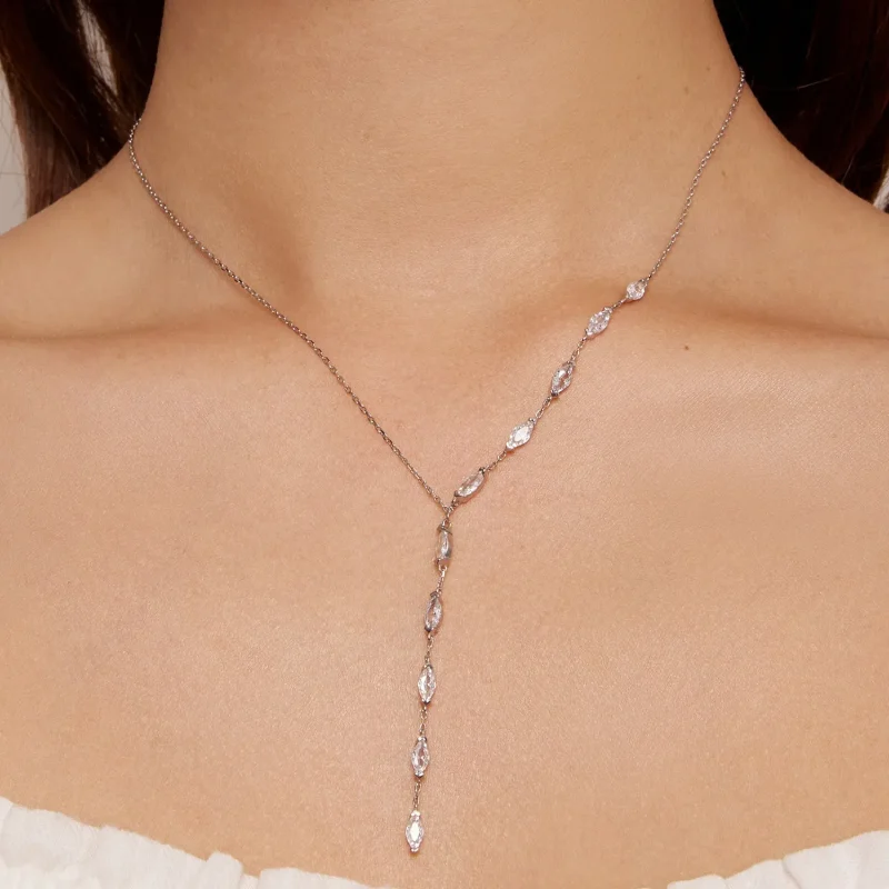 (slika za) Ogrlica z verižico v obliki Y v slogu Pandora - BSN330 - Ogled 7