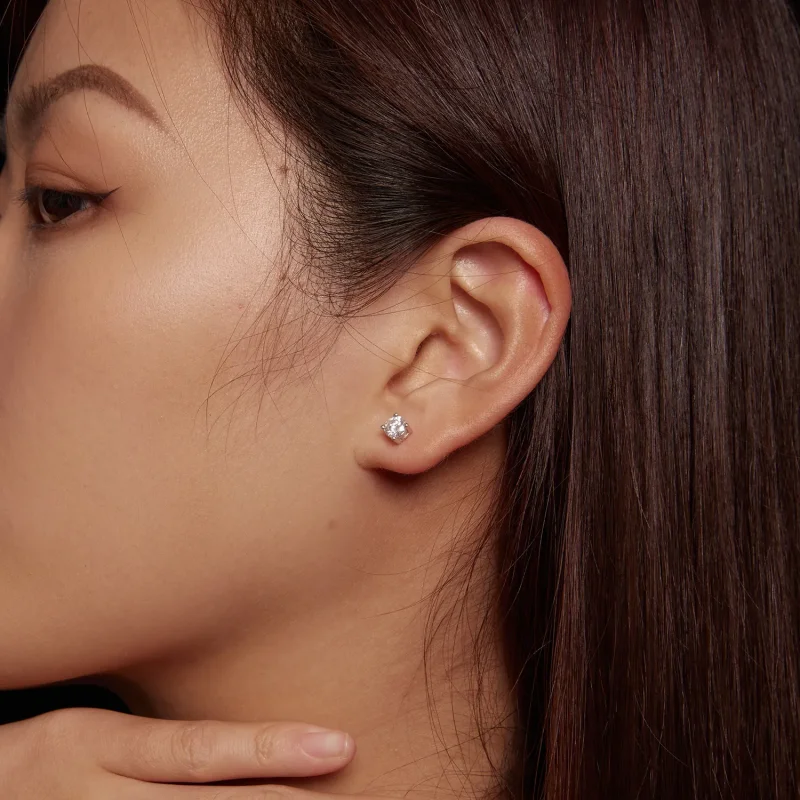 (slika za) Pandora Style 0,5-karatni uhani s štirimi kremplji iz moissanita - MSE003-S - Ogled 7