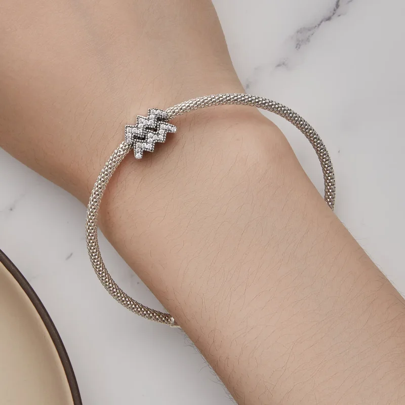 (slika za) Pandora Style Aquarius Lucky Zodiac Charm - SCC2516-12 - Ogled 6