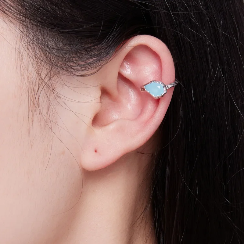 (slika za) Pandora Style Blue Water Drop Ear Sponka - BSE846 - Ogled 6