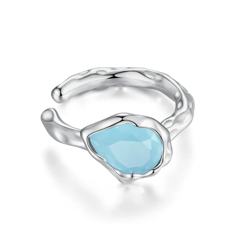 (slika za) Pandora Style Blue Water Drop Ear Sponka - BSE846 - Slika izdelka