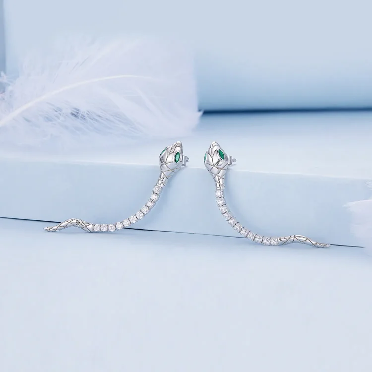 Pandora Style Spirit Snake Stud Uhani - BSE851