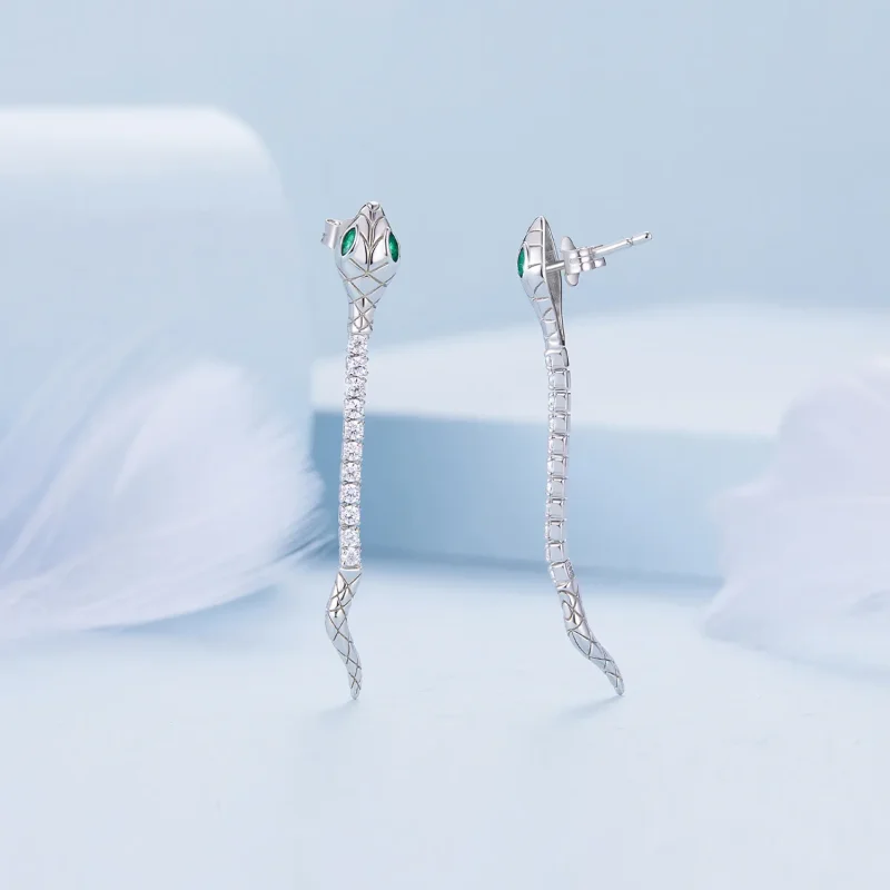 (slika za) Pandora Style Spirit Snake Stud Uhani - BSE851 - Ogled 3