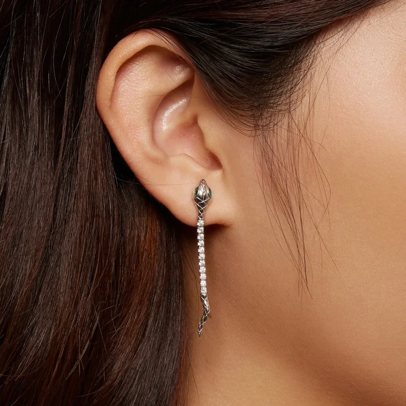 (slika za) Pandora Style Spirit Snake Stud Uhani - BSE851 - Ogled 5
