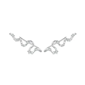 (slika za) Pandora Style Texture Lines Stud Uhani - SCE1599