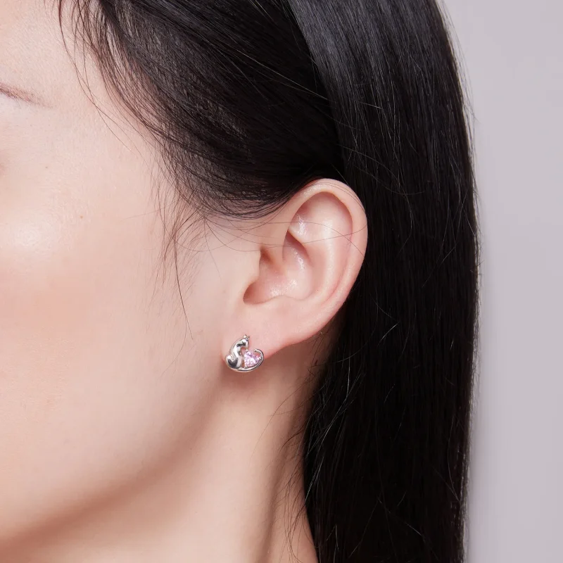 (slika za) Pandora Style The Cat Stud Uhani - SCE1591-A - Ogled 6