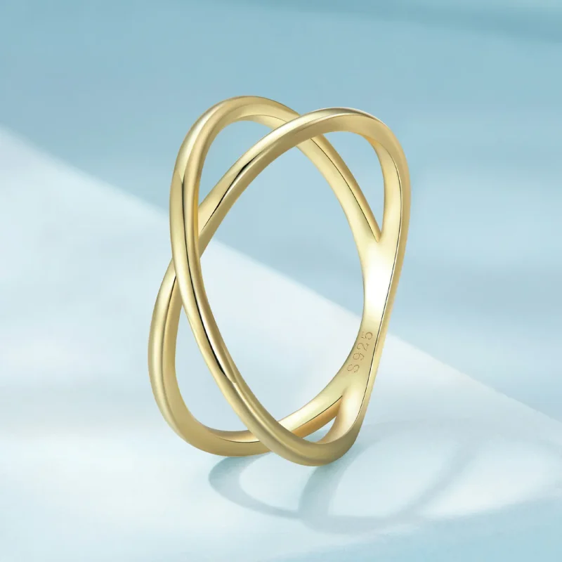 (slika za) Pozlačen križni prstan v slogu Pandora - SCR543-B - Ogled 2