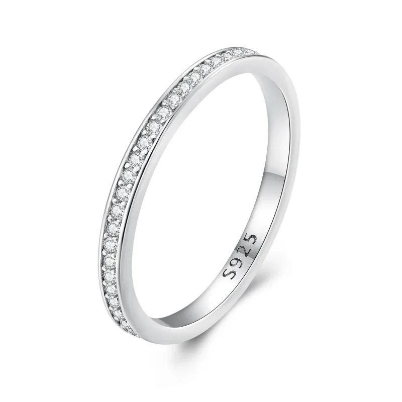 (slika za) Prstan Pandora Style Pave Moissanite - MSR030 - Slika izdelka