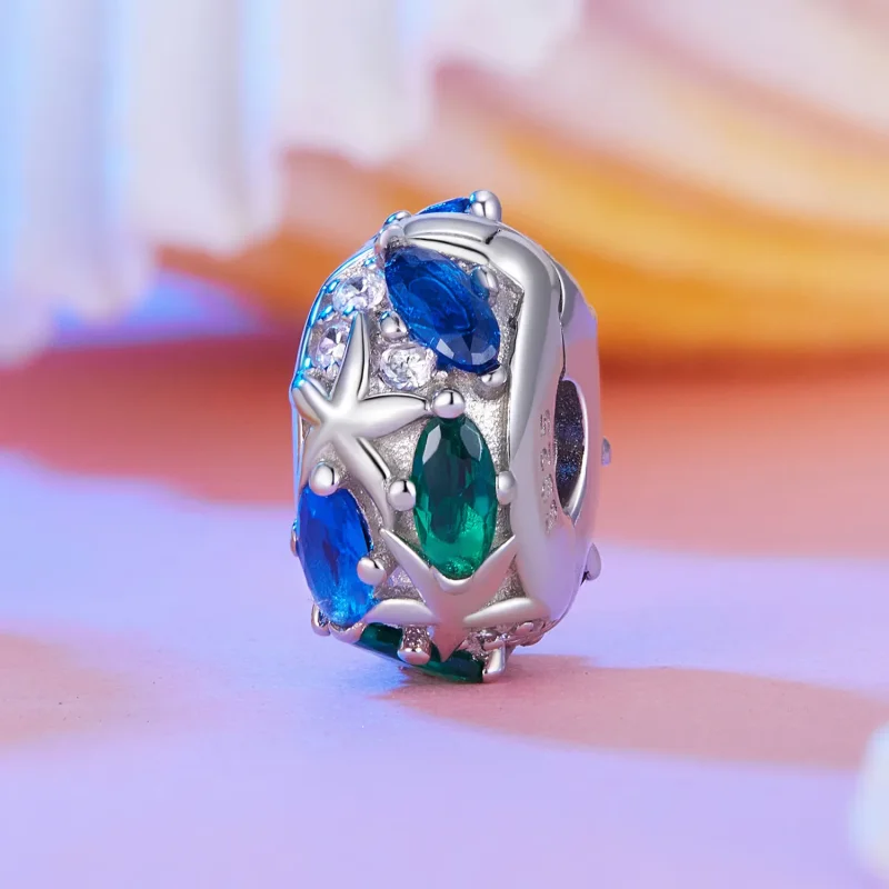 (slika za) Sponka Pandora Style Morske zvezde - BSC847 - Ogled 2