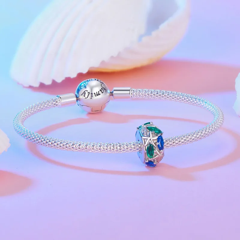 (slika za) Sponka Pandora Style Morske zvezde - BSC847 - Ogled 5