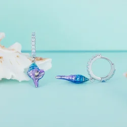 Uhani Pandora Style Dream Conch Hoops - BSE841