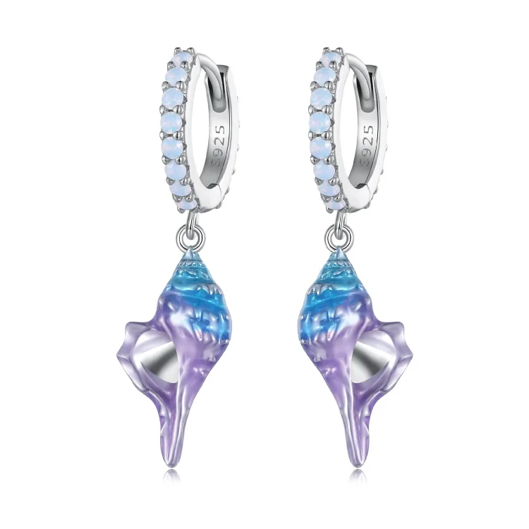 Uhani Pandora Style Dream Conch Hoops - BSE841