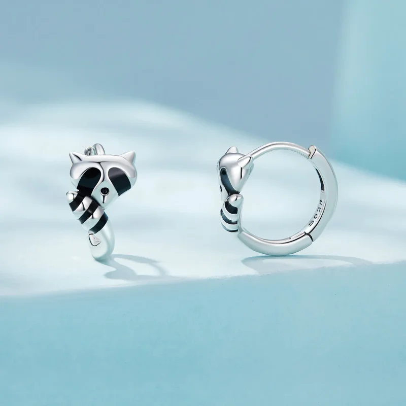 (slika za) Uhani v obliki rakuna v obliki pandore - SCE1603 - Ogled 2