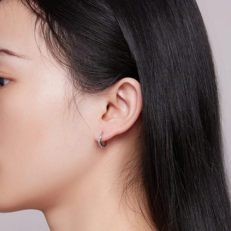 (slika za) Uhani z valovitimi obročki v stilu Pandora - SCE1593 - Ogled 7