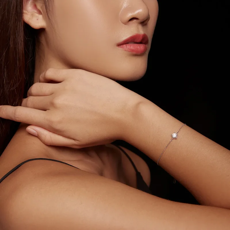 (slika za) Zapestnica Pandora Style Sparkle Moissanite - MSB001 - Ogled 8