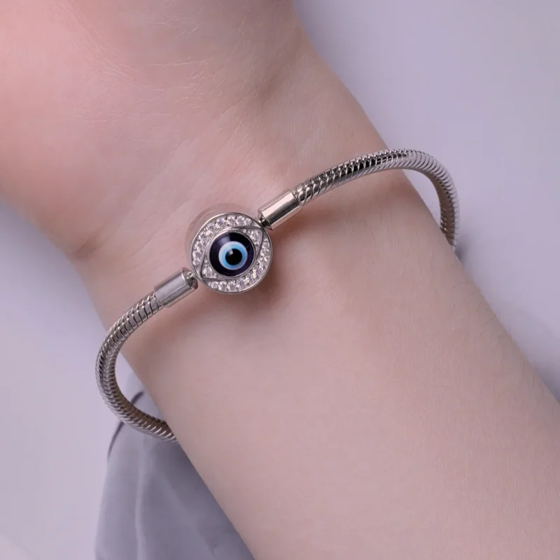 (slika za) Zapestnica z verižico Pandora Style Devil Eye Basics - BSB122 - Ogled 6