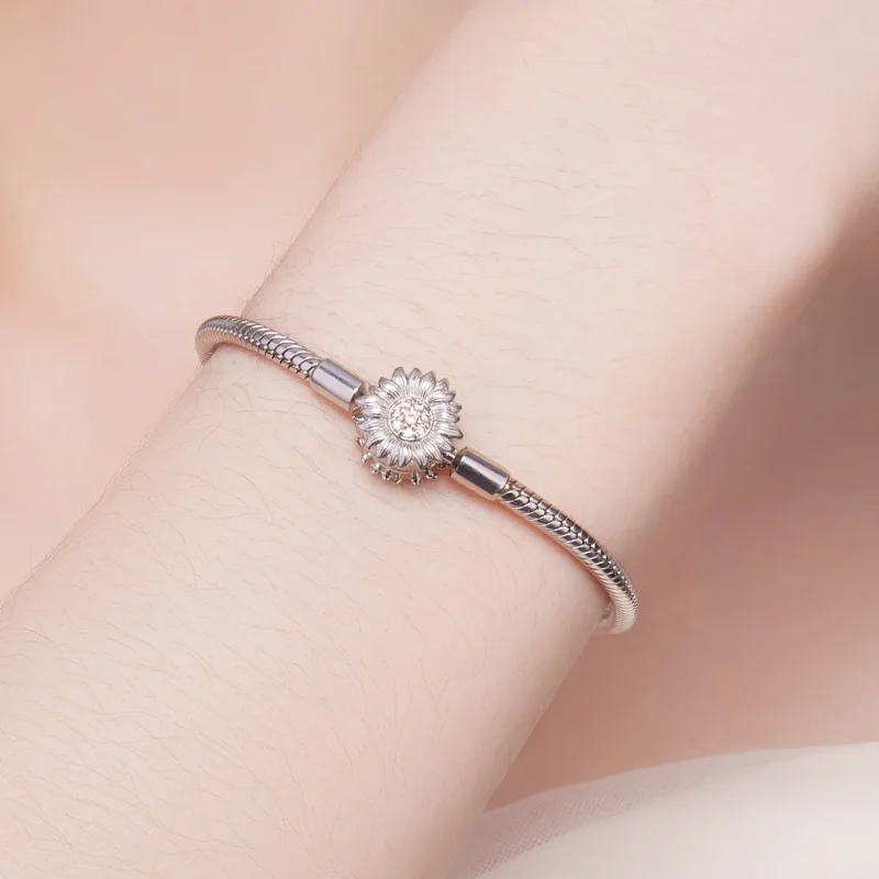 (slika za) Zapestnica z verižico Pandora Style Sunflower Basics - BSB123 - Ogled 7