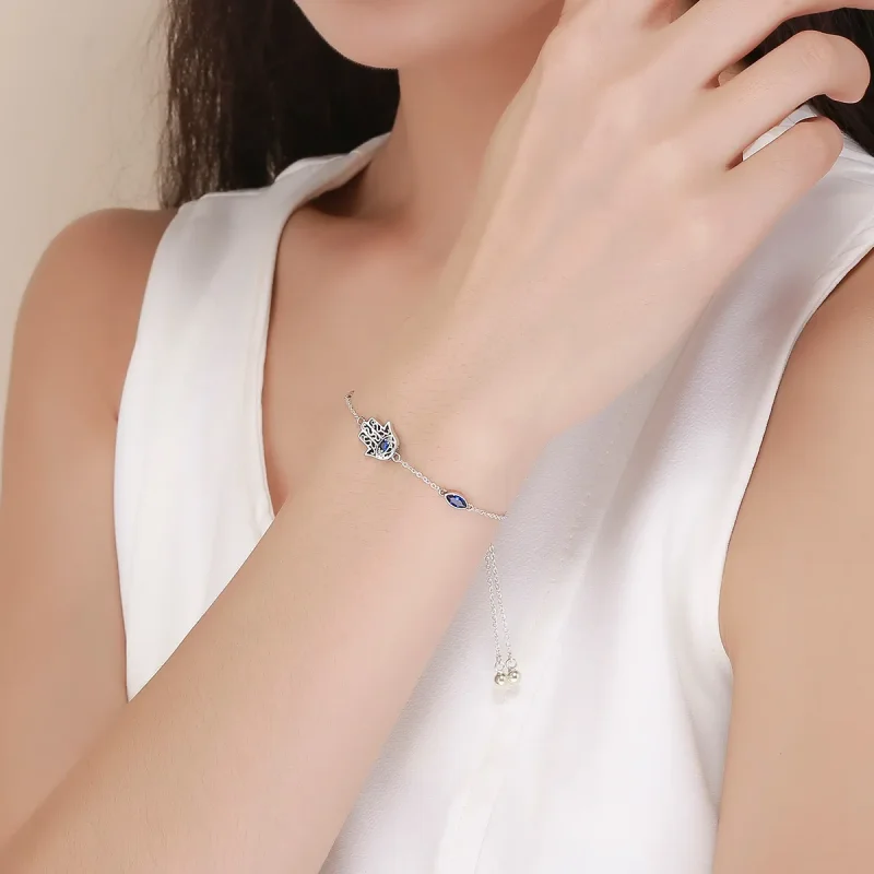 (slika za) Drsna zapestnica s srebrno verižico v slogu Pandora - SCB076 - Ogled 2