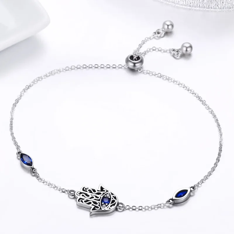 (slika za) Drsna zapestnica s srebrno verižico v slogu Pandora - SCB076 - Ogled 4