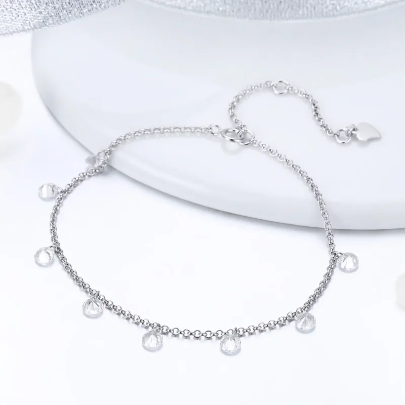 (slika za) Drsna zapestnica z verižico v slogu Pandora, sklenjena vilini - SCB103 - Ogled 3