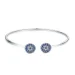 Odprta zapestnica s srebrnimi sijočimi zvezdami v stilu Pandora - SCB058