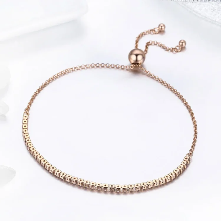 Pandora Style pozlačena elegantna spremljajoča drsna teniška zapestnica - SCB046