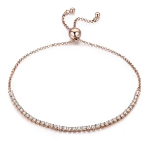 (slika za) Pandora Style pozlačena elegantna spremljajoča drsna teniška zapestnica - SCB046