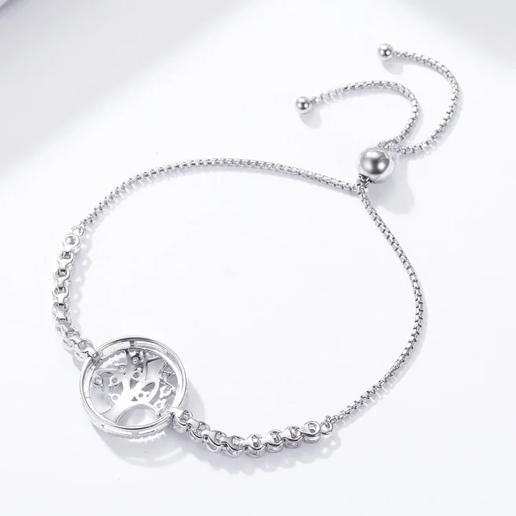 Pandora Style Silver Bright Tree of Life zapestnica - SCB035