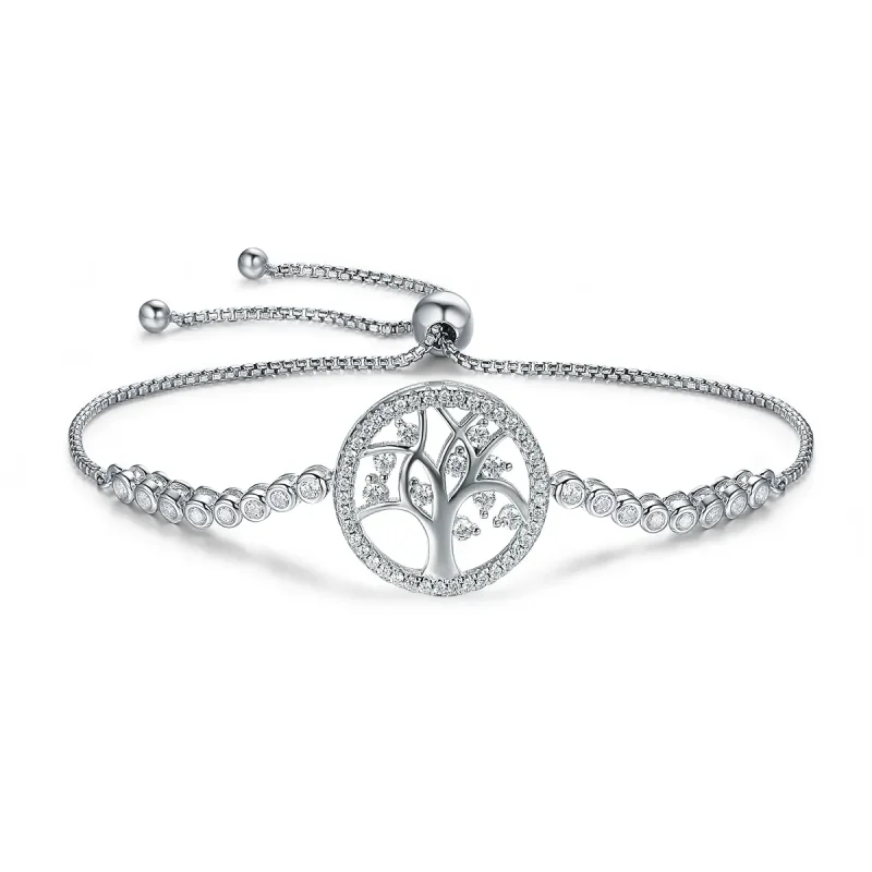 (slika za) Pandora Style Silver Bright Tree of Life zapestnica - SCB035 - Slika izdelka