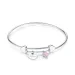 Pandora Style Silver Love Promise Charm Entwined Slider Bangle - SCB124 Pandora Style Silver Love Promise Charm Entwined Slider Bangle - SCB124