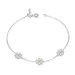 Srebrna drsna zapestnica z verižico v slogu Pandora - SCB165