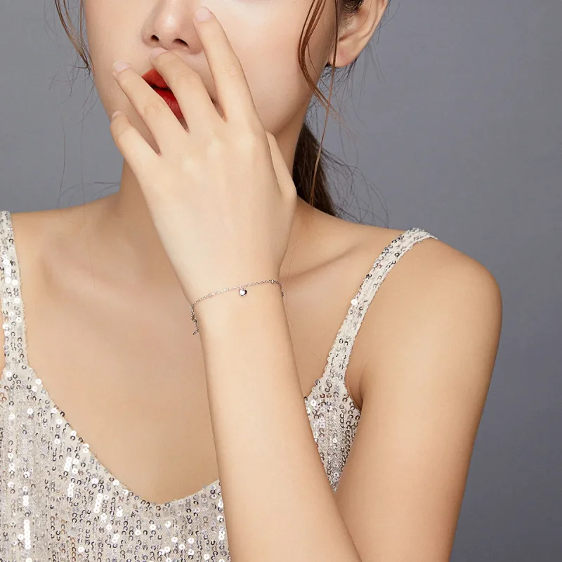 (slika za) Srebrna zapestnica ljubeče srce Pandora Style - SCB191 - Ogled 6