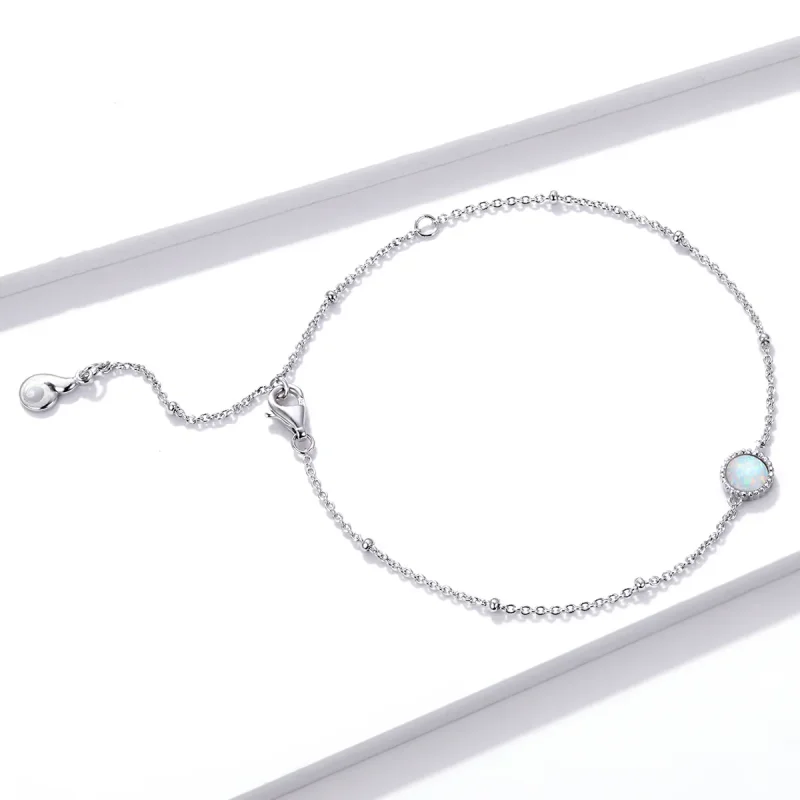 (slika za) Srebrna zapestnica Pandora Style Gorgeous Opal - BSB054 - Ogled 3