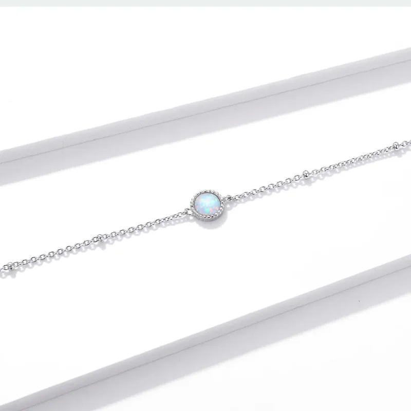 (slika za) Srebrna zapestnica Pandora Style Gorgeous Opal - BSB054 - Ogled 4