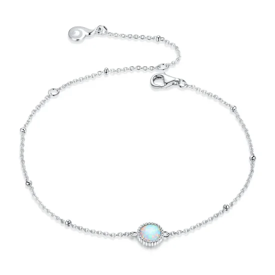 (slika za) Srebrna zapestnica Pandora Style Gorgeous Opal - BSB054